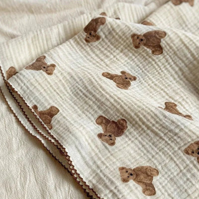 Couverture pour emmaillotage petit ourson