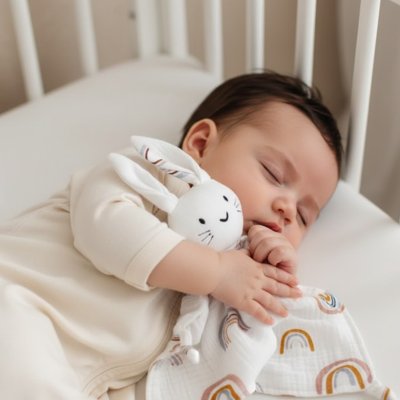 Doudou Calin lapin et bébé