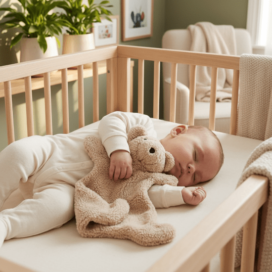 Doudou BEBE garcon et Bébé doudou - lit bois
