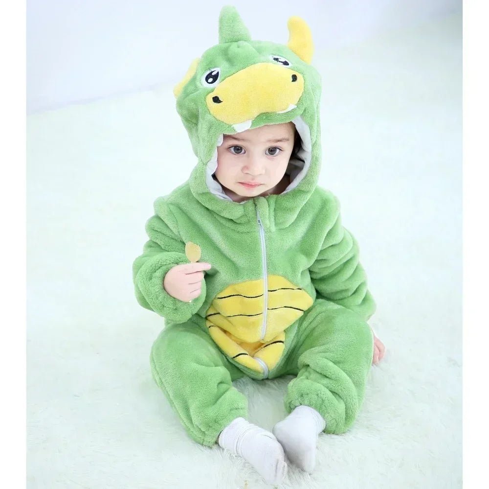 combinaison pyjama dinosaure green