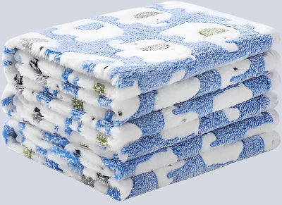 couverture bébé éléphant bleue