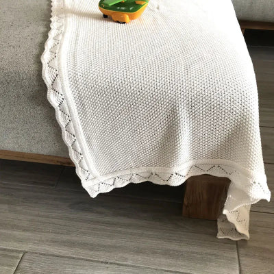 couverture en coton blanche