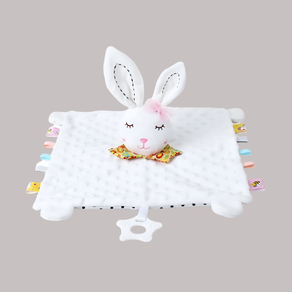 Doudou Bébé Joyeux - Peluche Apaisante Multicolore doudou de naissance douceur lapin