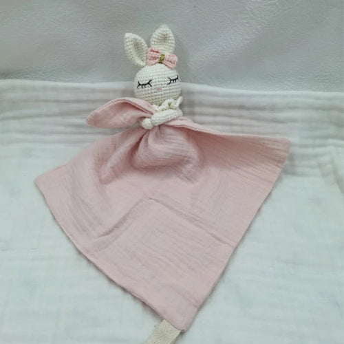doudou pour bebe lapin rose