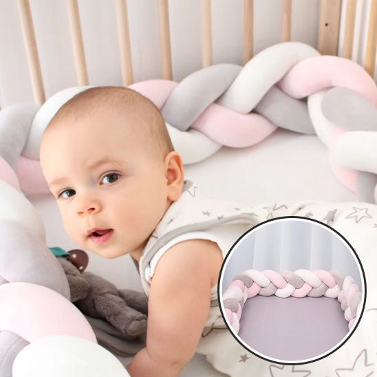 tresse de lit rose blanc gris