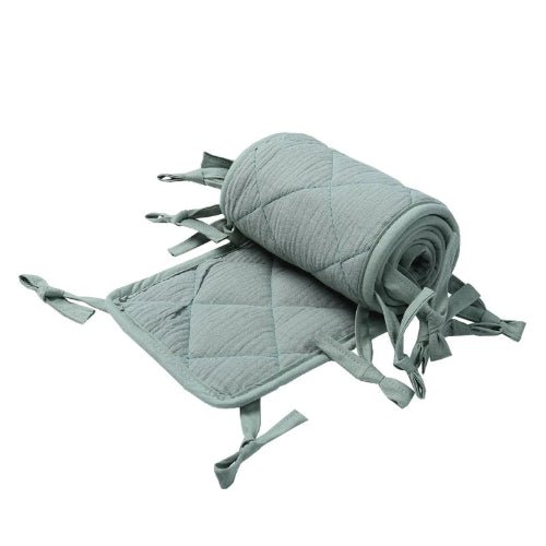 Contour Lit Bébé Anti-Morsure - Velours Doux tour de lit pour bebe vert