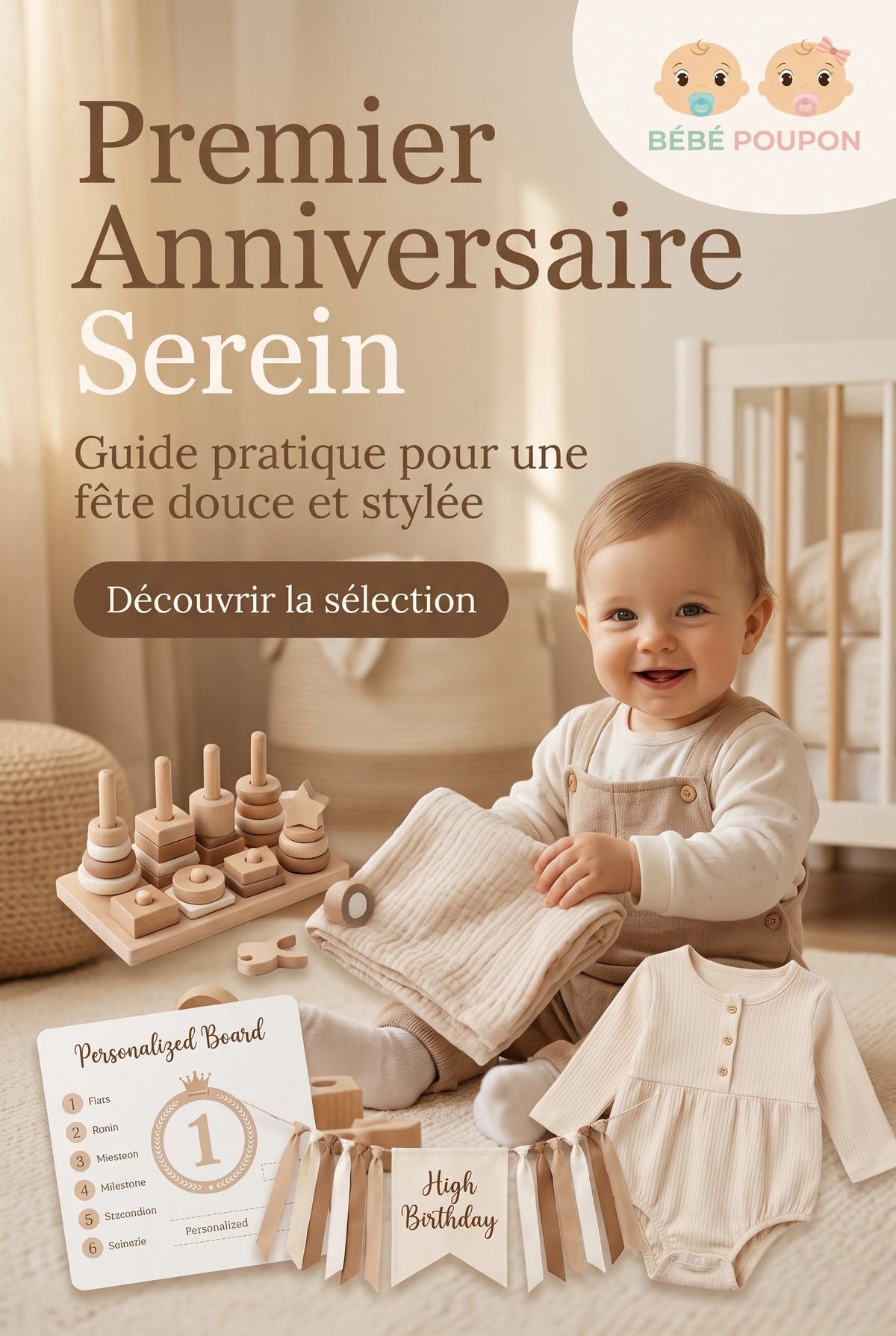 Les 5 indispensables pour un premier anniversaire bébé