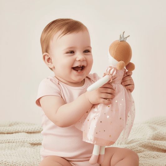 doudou bebe fille sourire heureuse