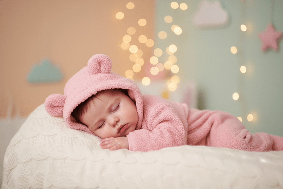 pyjama polaire bébé sur le cote sommeil qui dort sur le cote 