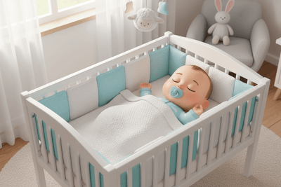 tour de lit de bebe beige