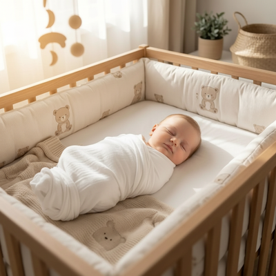 Emmaillotage bébé sur son dos dort bien 