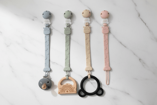 Attache Tetine Silicone 4 couleurs pastel