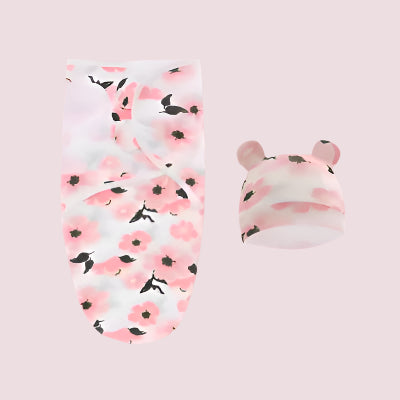Bonnet bébé fille couverture d'emmaillotage 