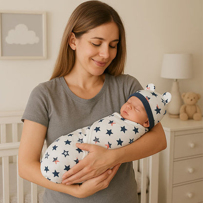 Bonnet bebe naissance étoile