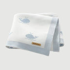 Couverture Bébé Baleine Joyeuse - Coton Naturel
COUVERTURE BEBE baleine 