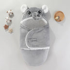 Couverture Emmaillotage Bébé Animaux - Nid Douillet Cocon-B_b_-Polaire-ELEPHANT-GRIS