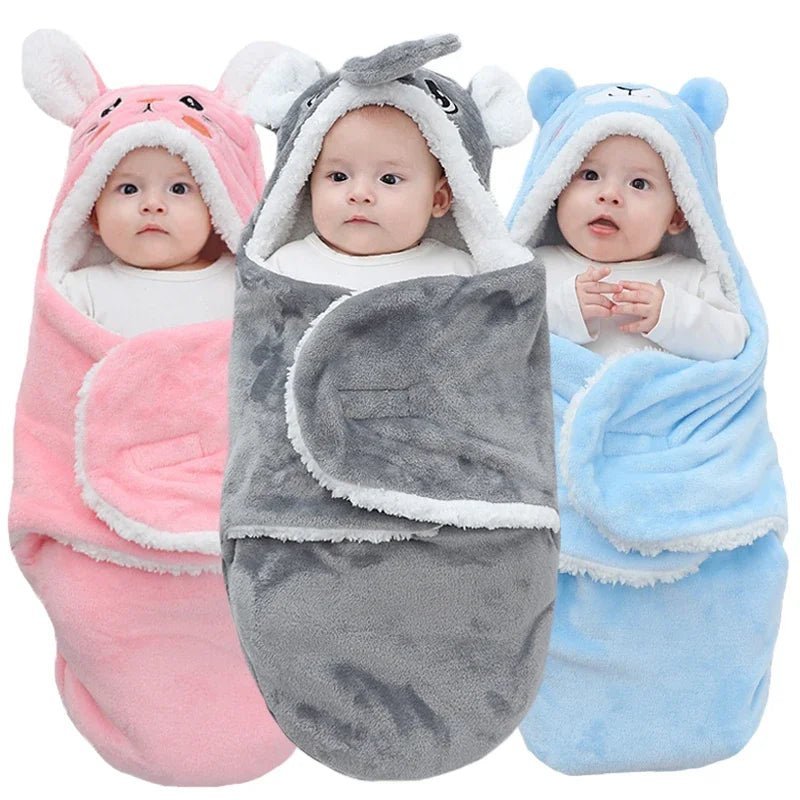 Couverture Emmaillotage Bébé Animaux - Nid Douillet Cocon-Bébé-Polaire-trio