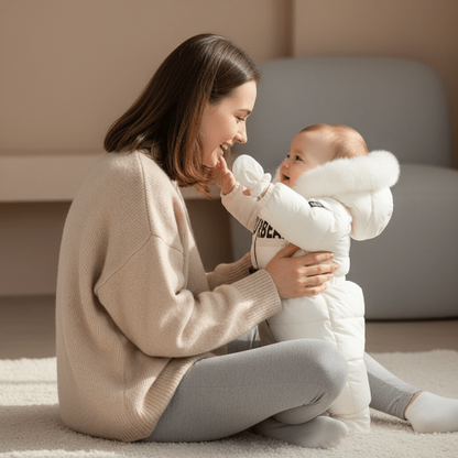 Combinaison BEBE POLAIRE Maman jouant avec bébé