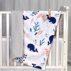 Couverture Bébé Rêve Velouté - Cocon Douceur
Une couverture bébé douce motif de baleine 