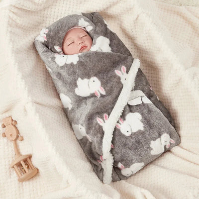  Couverture Bébé Tranquillité Enveloppante - Cocon Sûr
couverture chaude et douce lapin grise