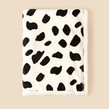 couverture chaude et douce motif vache 