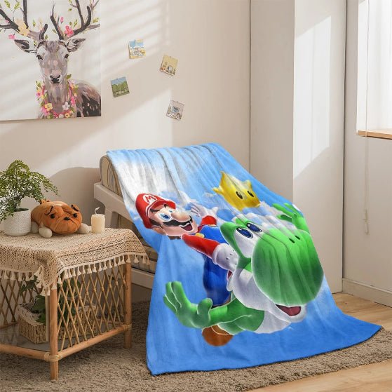 Couverture Bébé petit mario avec dino