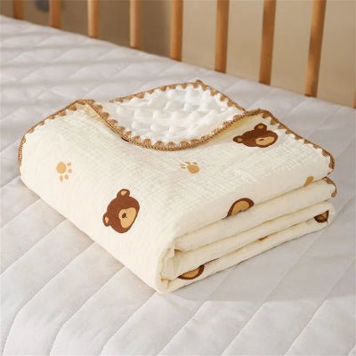 Couverture Bébé Plume Douceur - Hypoallergénique Couverture legere bebe ourson et pattes