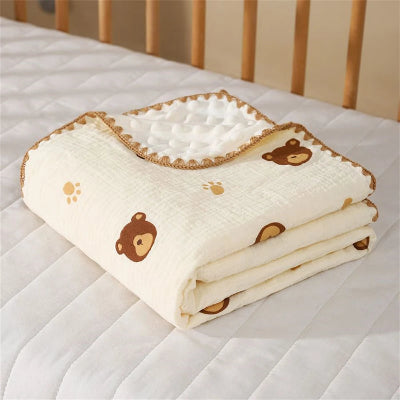 Couverture legere bebe ourson et pattes