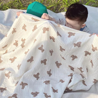 Couverture pour emmaillotage bébé garçon 