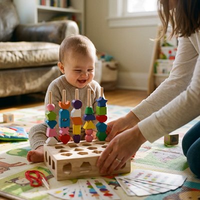 jouet montessori 1 an Cube d'activite bebe qui rit