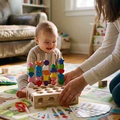 jouet montessori 1 an Cube d'activite bebe qui rit