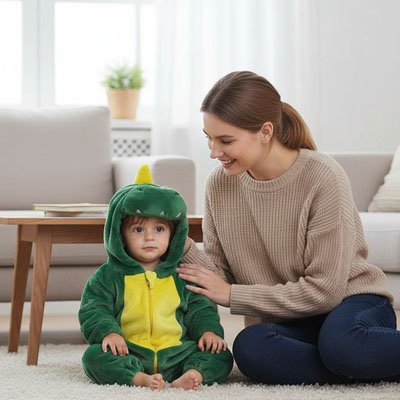 Pyjama Licorne Bébé Adorable - Multicolore Magique
Déguisement bebe dino assis