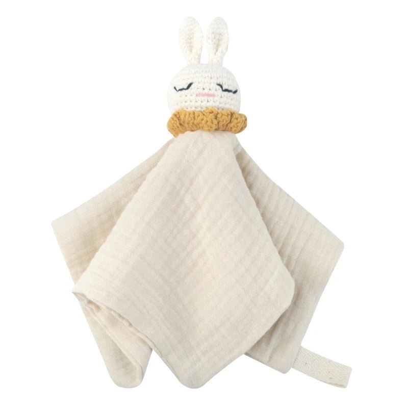 Doudou Bébé Garçon Compagnon Confiance - Peluche Sûre
Doudou-bébé-garçon-beige et orange
