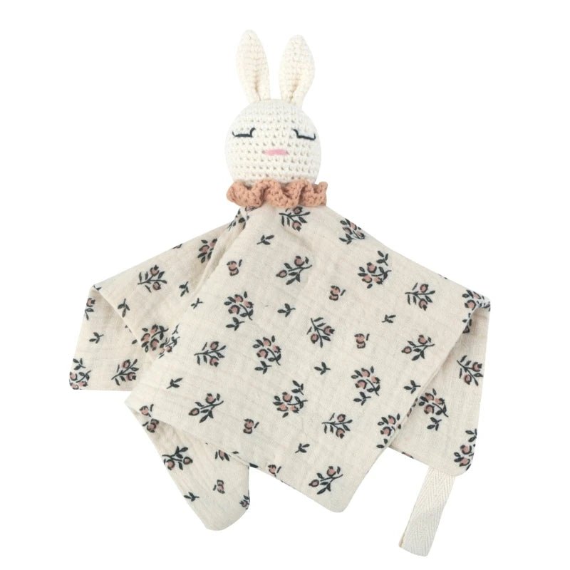Doudou-bébé-garçon-beige fleurs