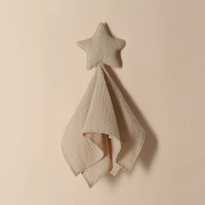 Doudou Bébé Fille étoile  bruine et beige