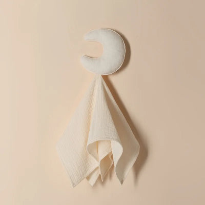 Doudou Bébé Fille étoile lune beige crème