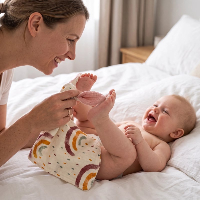Doudou Lapin bebe avec maman