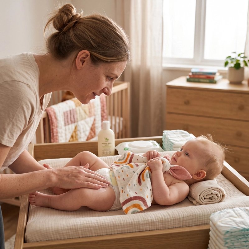 Doudou Lapin maman qui regarde bebe 