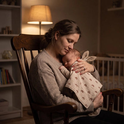 Doudou Lapin maman qui tiens bebe 