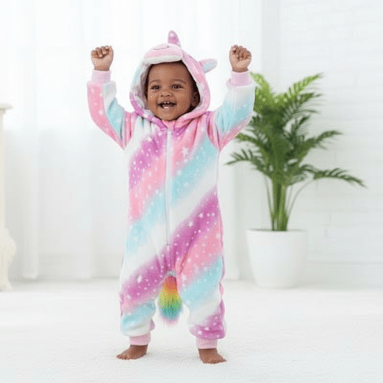 Pyjama Licorne Bébé Adorable - Multicolore Magique
Enfant qui danse en pyjama en licorne
