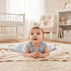 Gigoteuse bébé fille Petite fille émerveillée en gigoteuse moutons