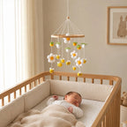 Mobile bébé bebe qui sommeil sur son dos 