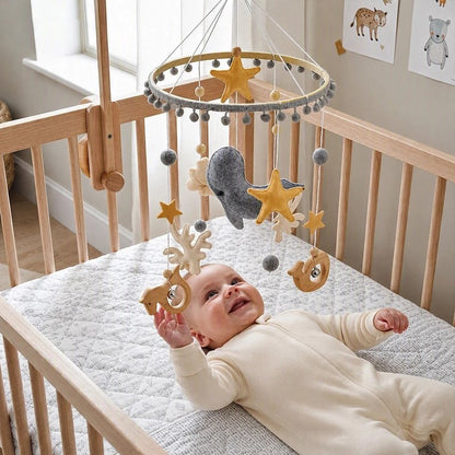Mobile pour bébé avec le mbile etoile jaune