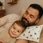 Oreiller pour bebe sourire et papa