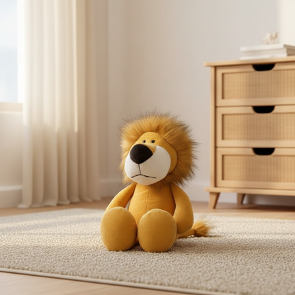 Peluche lion seul lions sur le tapis