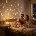 Projecteur enfant en famille avec maman