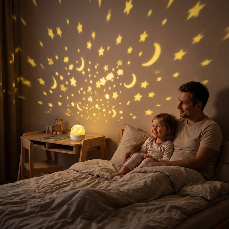 Projecteur enfant papa et fille