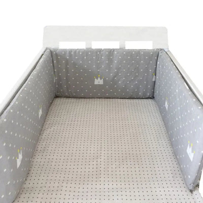 Réducteur de lit bébé gris couronne