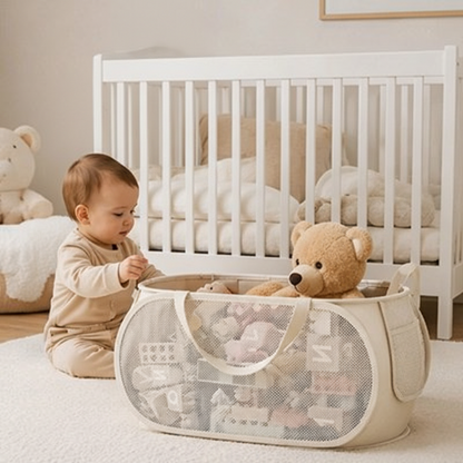 Rangement peluches bébé horizontal
