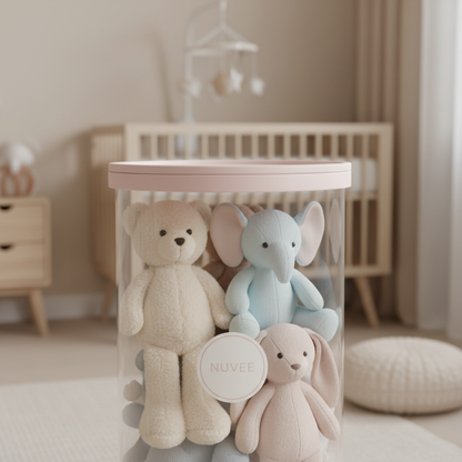 Rangement pour peluche​  Tour Rose et bleu 